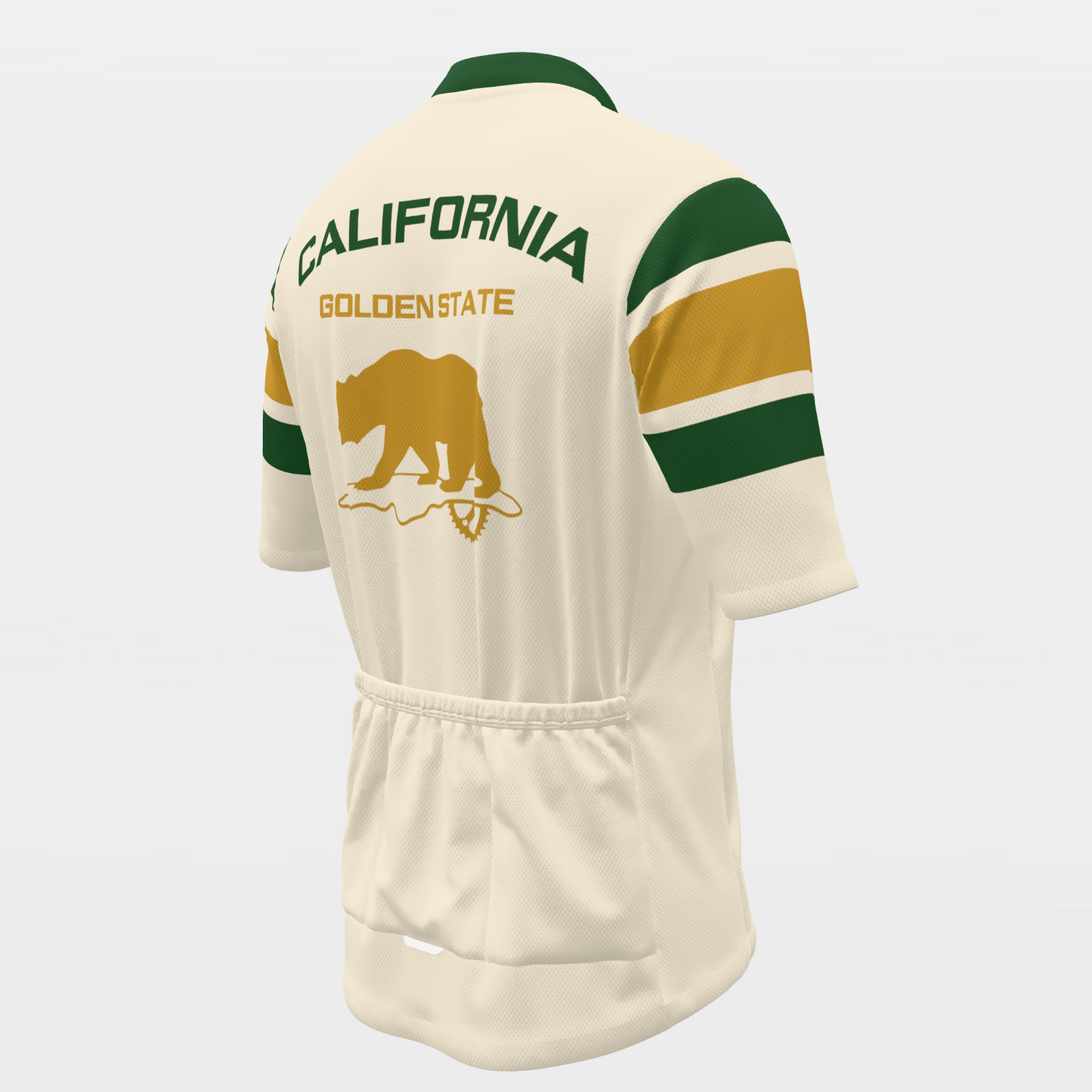 California Grizzly — 70s Brooklyn-chevron retro jersey – Back Right view