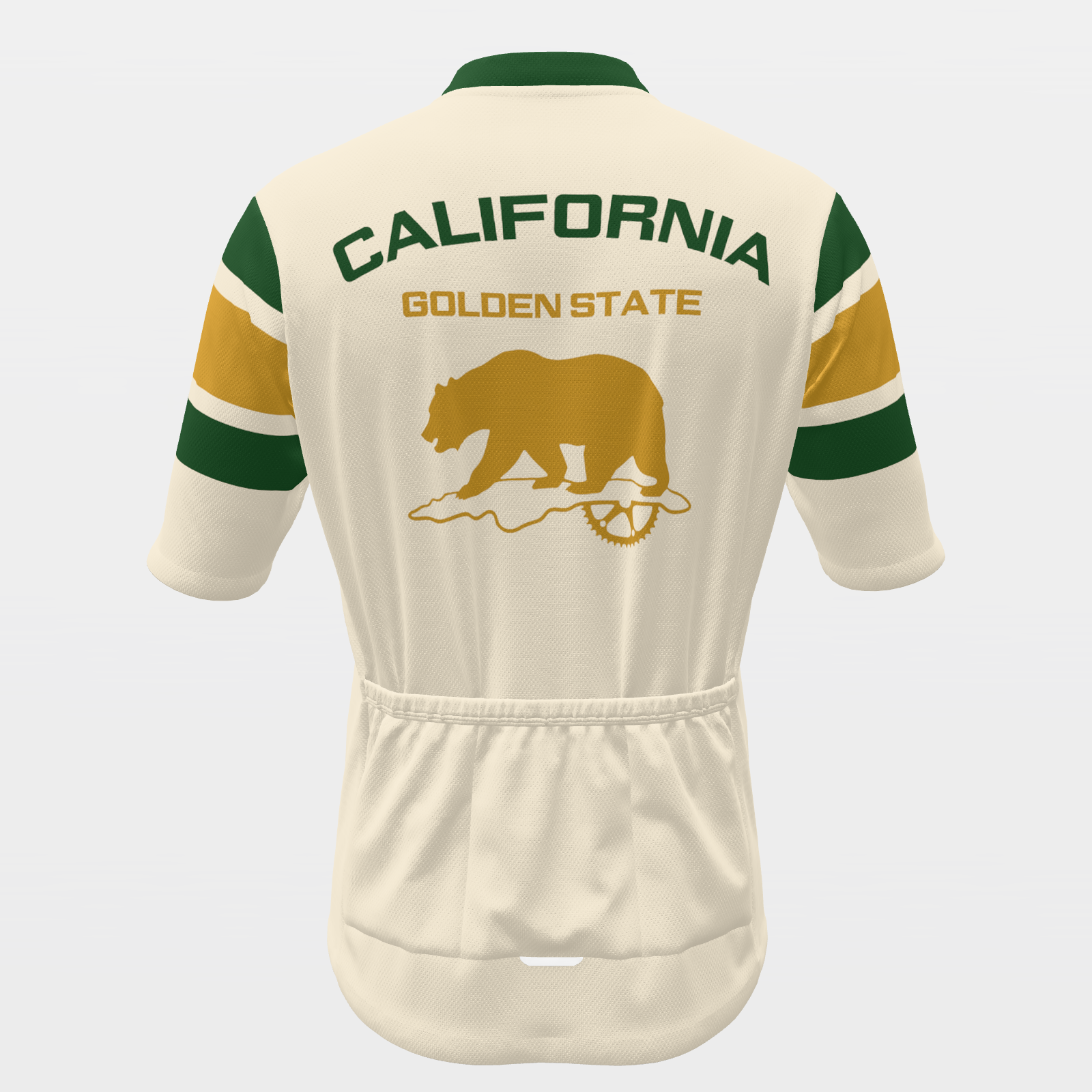 California Grizzly — 70s Brooklyn-chevron retro jersey – Back view