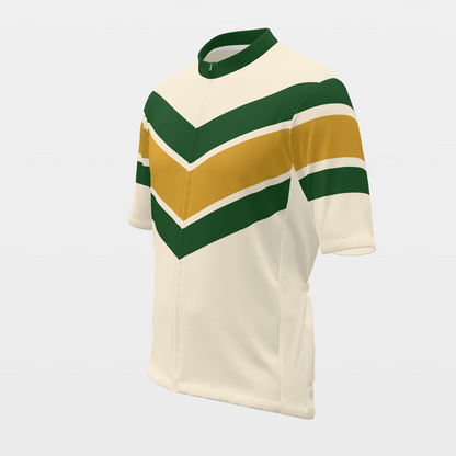 California Grizzly — 70s Brooklyn-chevron retro jersey – Front Left view
