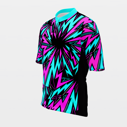 Florida 80s Fluoro Cycling Jersey – Front Left product view