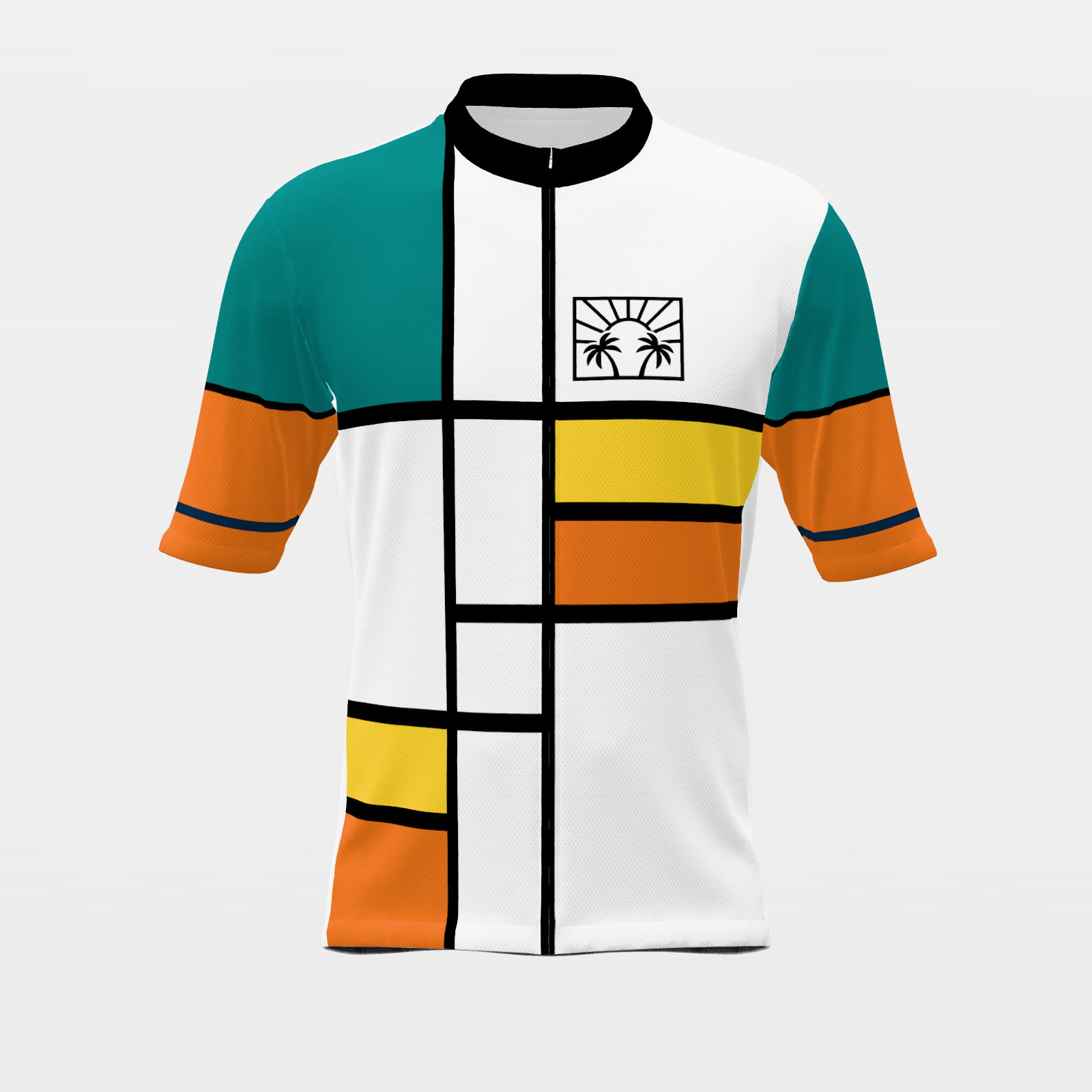 FLORIDA · 80s Mondrian color-block — retro state jersey – Front view