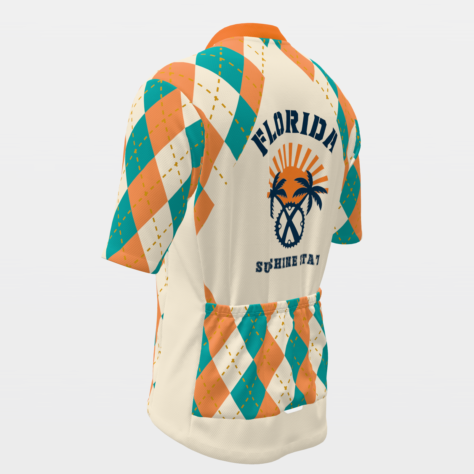 FLORIDA · 80s argyle — retro state jersey – Back Left view