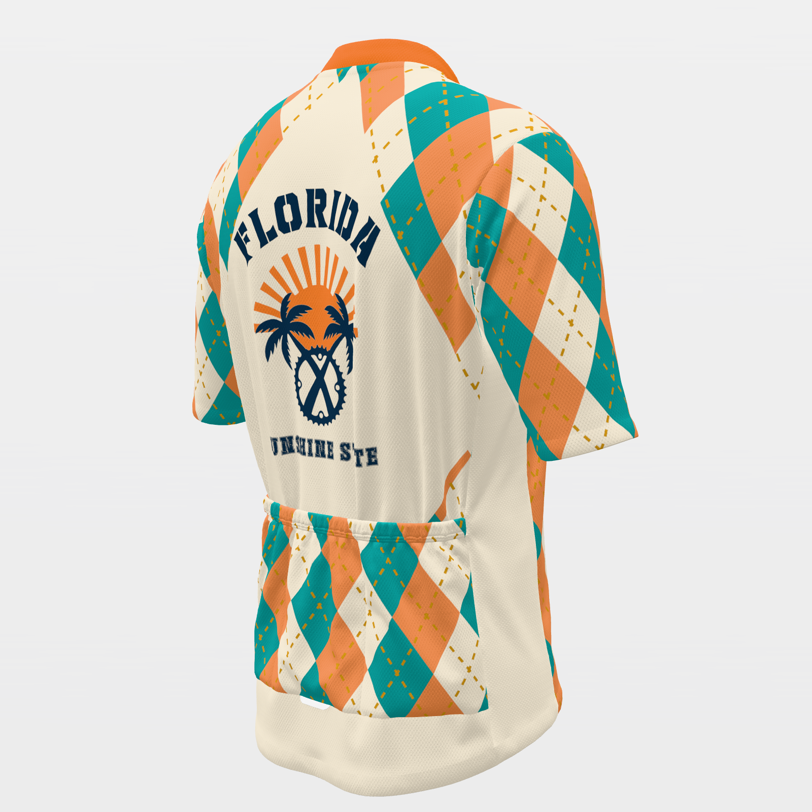 FLORIDA · 80s argyle — retro state jersey – Back Right view