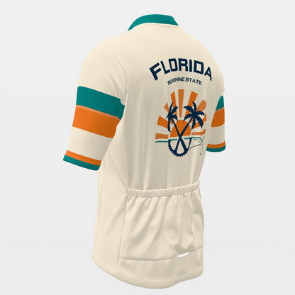 Florida Sunshine — 70s Brooklyn-chevron retro jersey – Back Left view