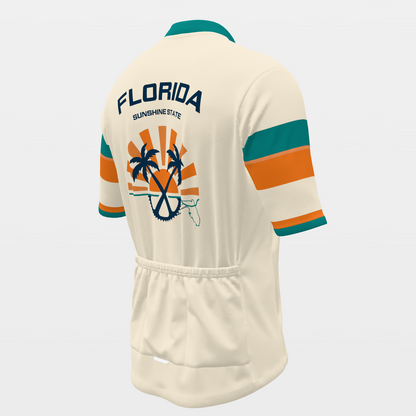 Florida Sunshine — 70s Brooklyn-chevron retro jersey – Back Right view