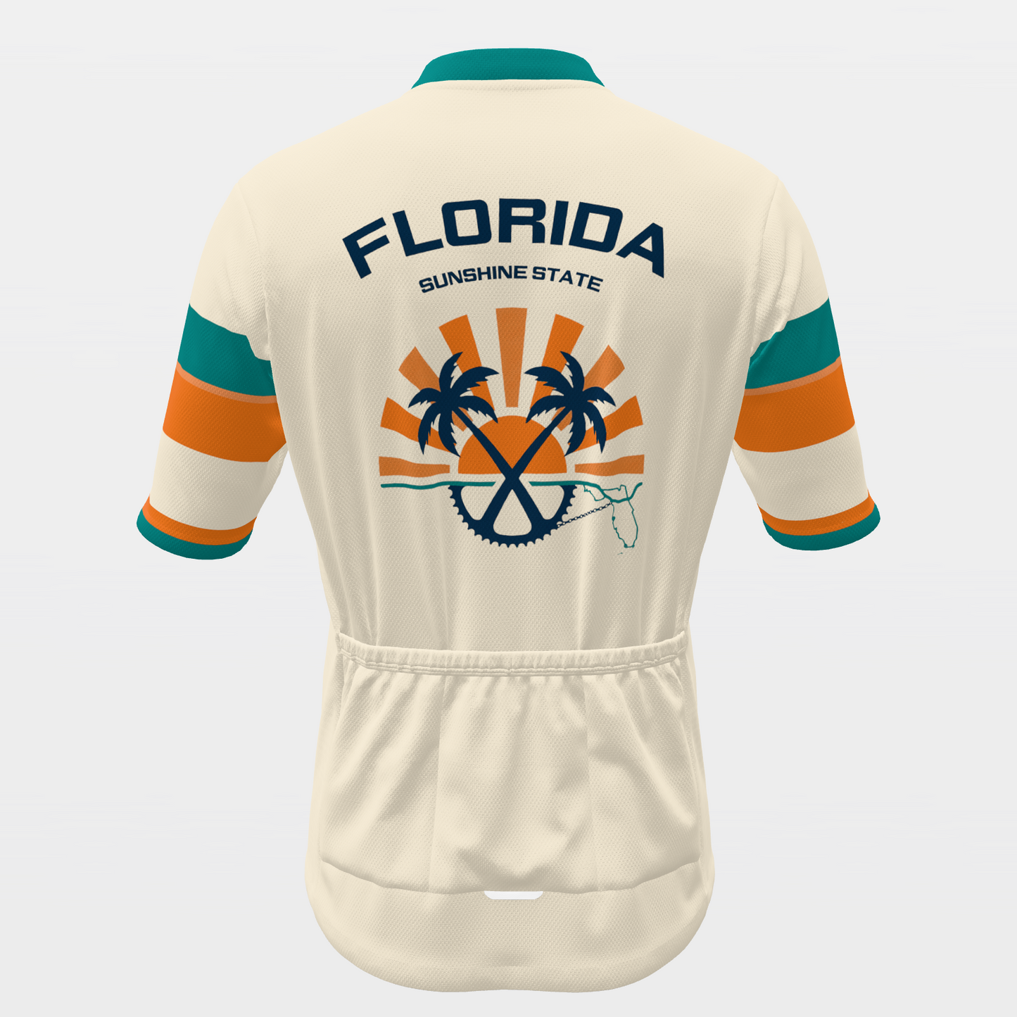 Florida Sunshine — 70s Brooklyn-chevron retro jersey – Back view