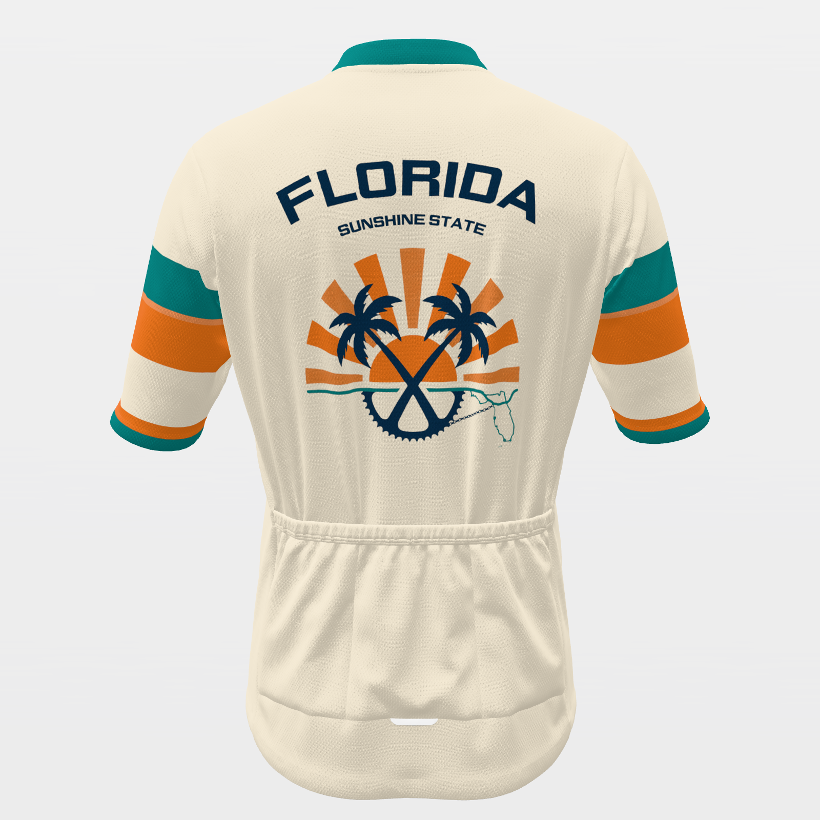 Florida Sunshine — 70s Brooklyn-chevron retro jersey – Back view