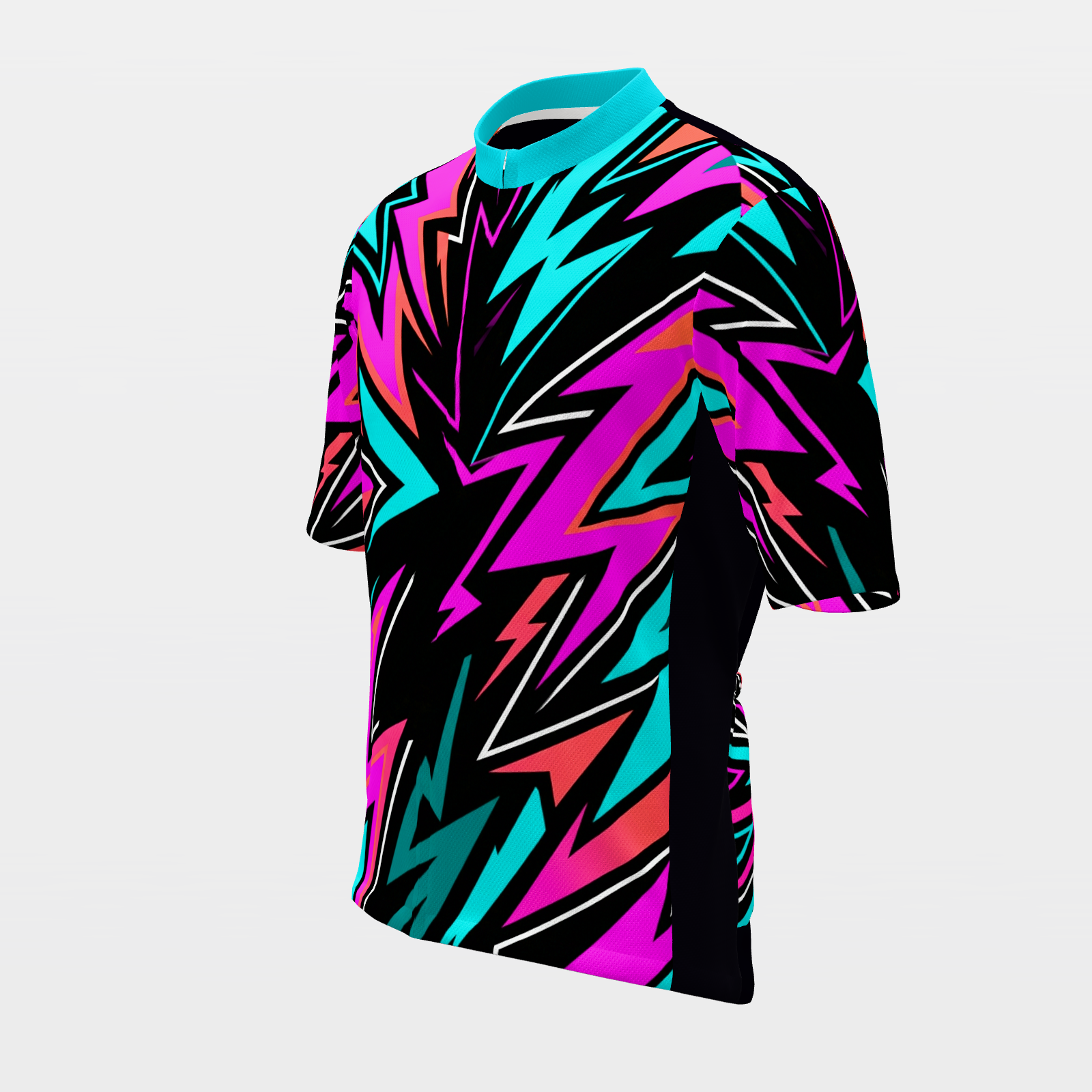 Florida Neon 80s Cycling Jersey – Front Left product view