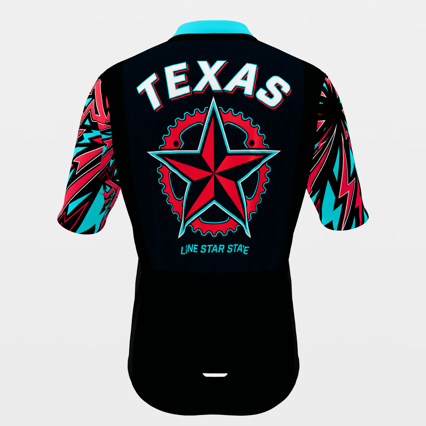 Texas 80s Fluoro Cycling Jersey – Back product view