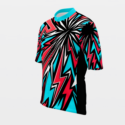 Texas 80s Fluoro Cycling Jersey – Front Left product view