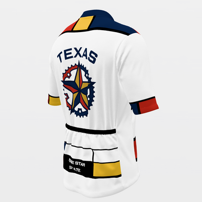 TEXAS · 80s Mondrian color-block — retro state jersey – Back Right view