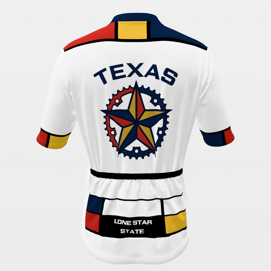 TEXAS · 80s Mondrian color-block — retro state jersey – Back view