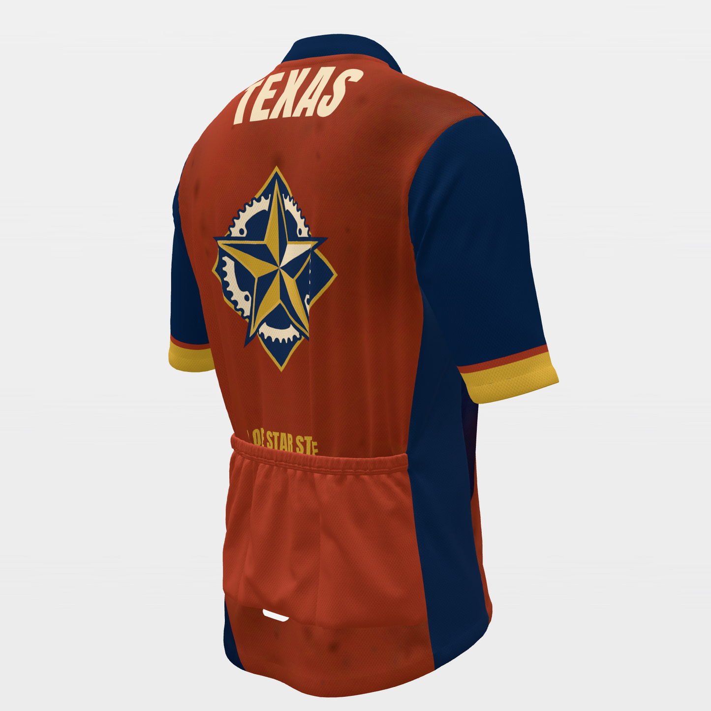 TEXAS · Belgian kermesse — retro state jersey – Back Right view