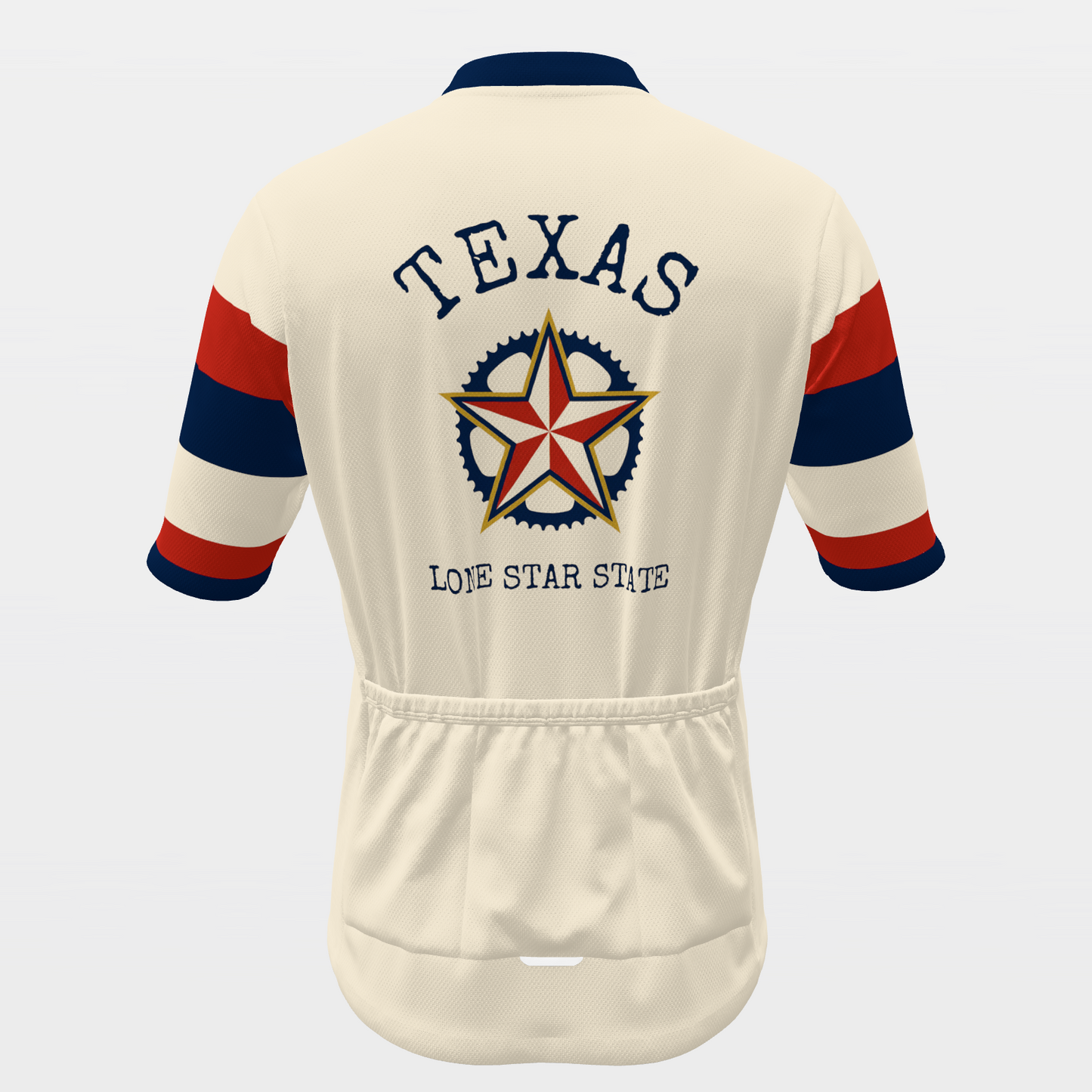 Texas Lone Star — 70s Brooklyn-chevron retro jersey – Back view