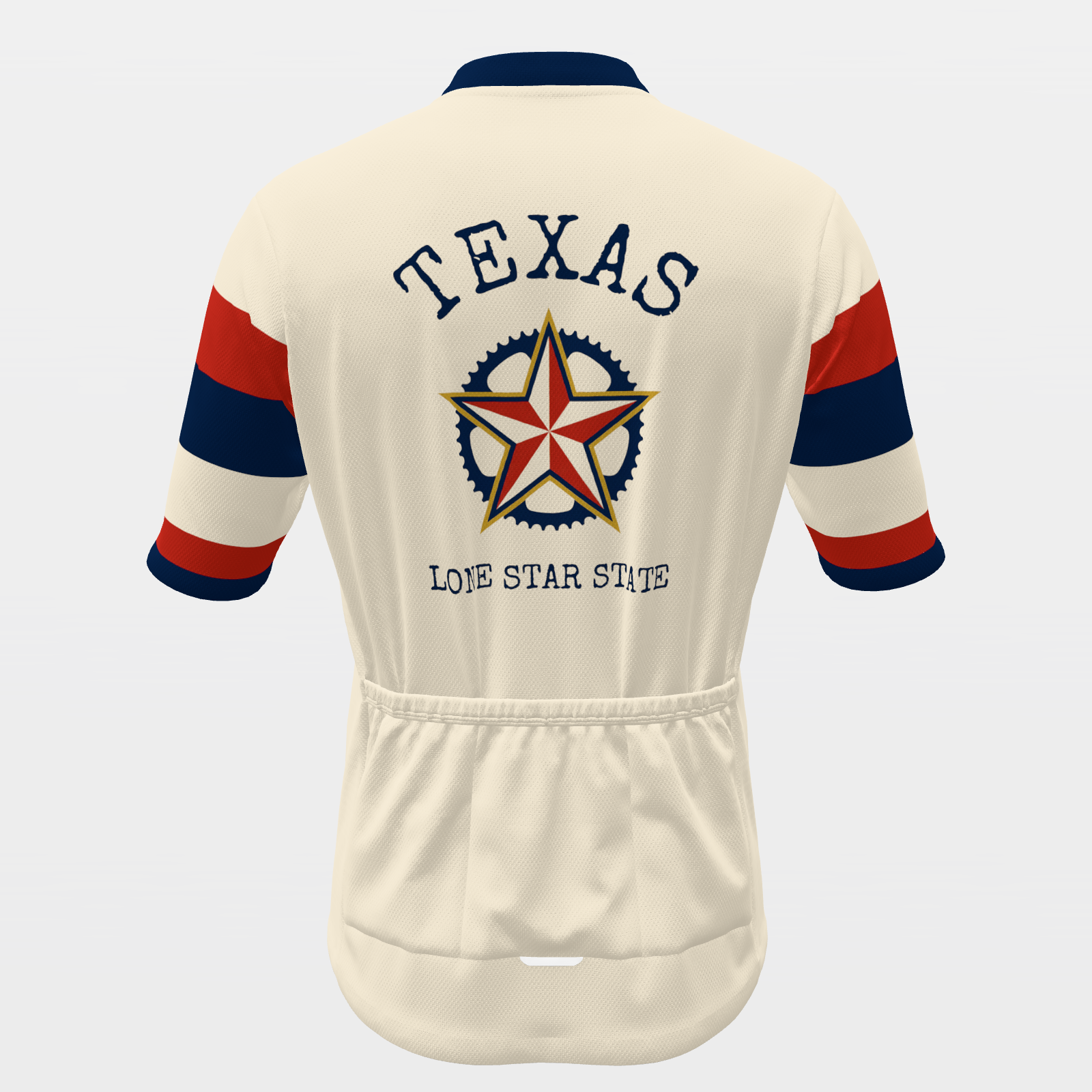 Texas Lone Star — 70s Brooklyn-chevron retro jersey – Back view