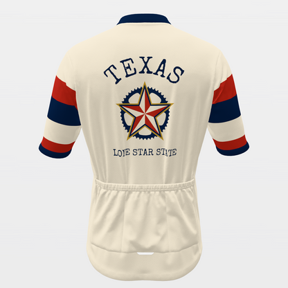 Texas Lone Star — 70s Brooklyn-chevron retro jersey – Back view