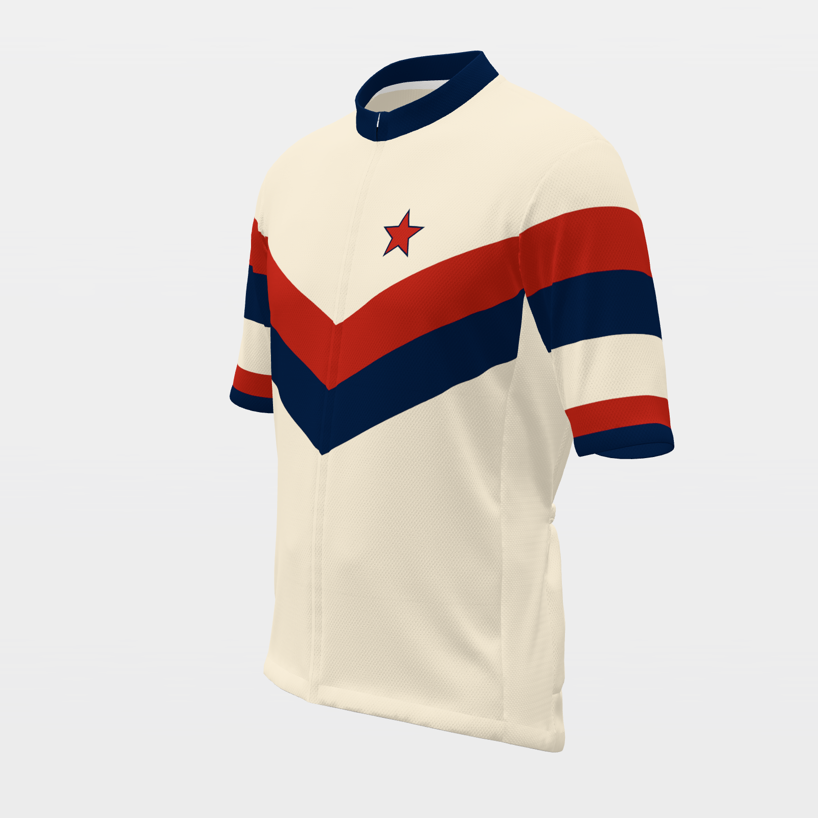 Texas Lone Star — 70s Brooklyn-chevron retro jersey – Front Left view