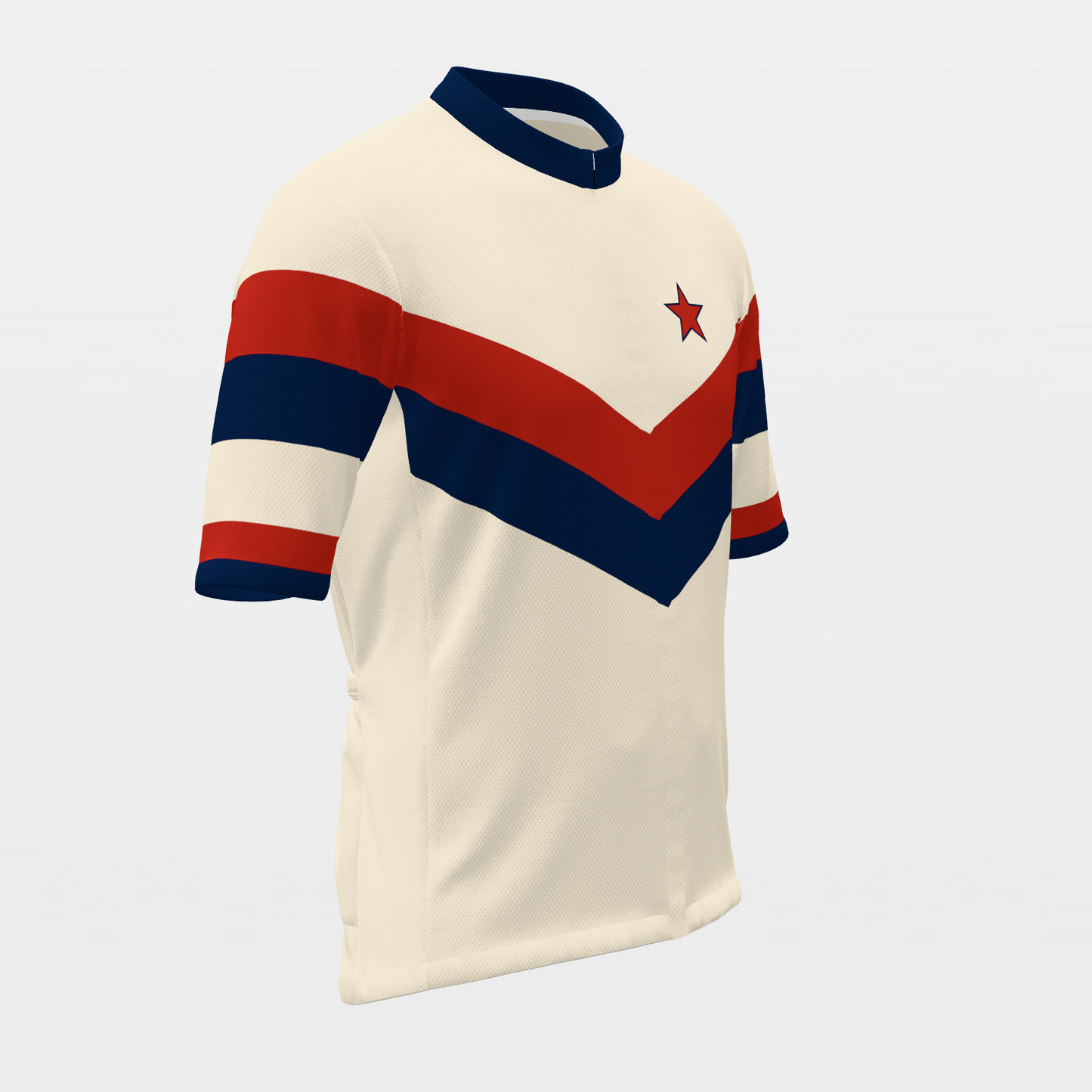 Texas Lone Star — 70s Brooklyn-chevron retro jersey – Front Right view