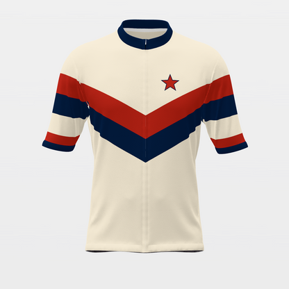 Texas Lone Star — 70s Brooklyn-chevron retro jersey – Front view