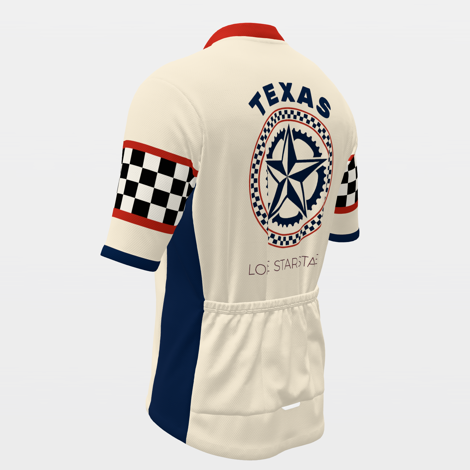 TEXAS · checkerboard classic — retro state jersey – Back Left view
