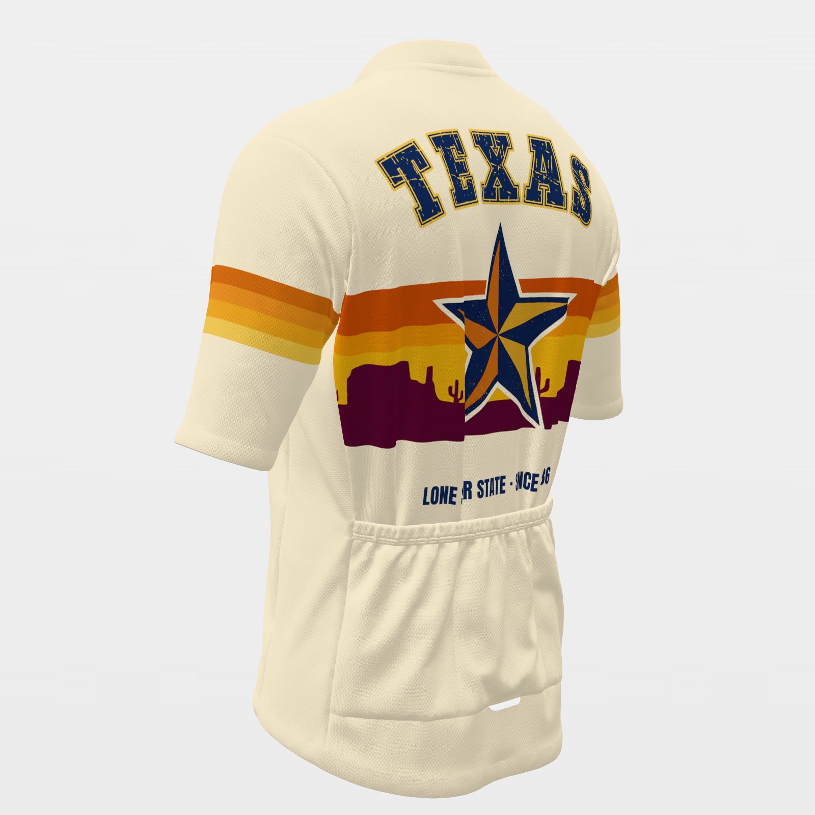West-Texas Desert Sunset Cycling Jersey – Back Left view