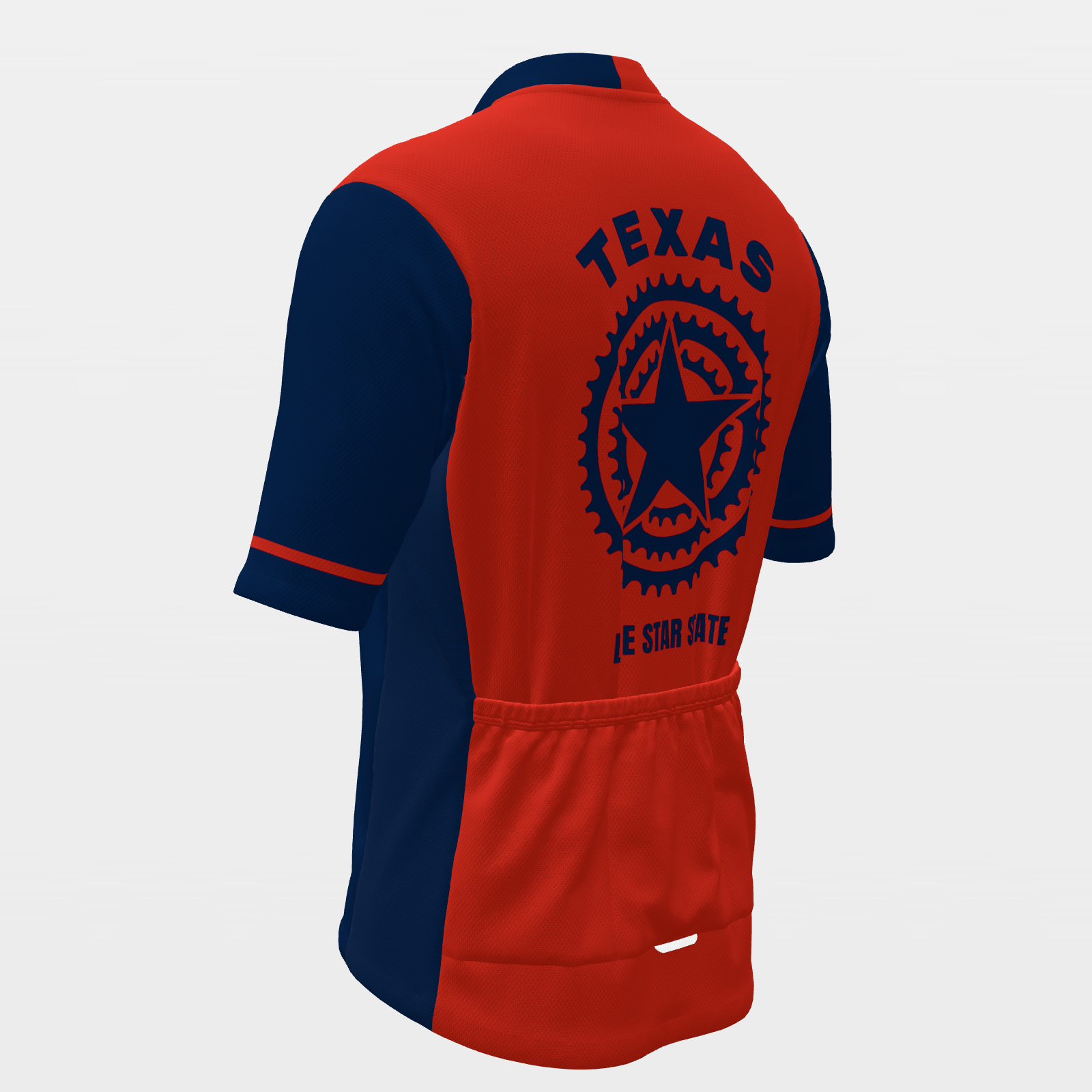 TEXAS · Japanese keirin block — retro state jersey – Back Left view