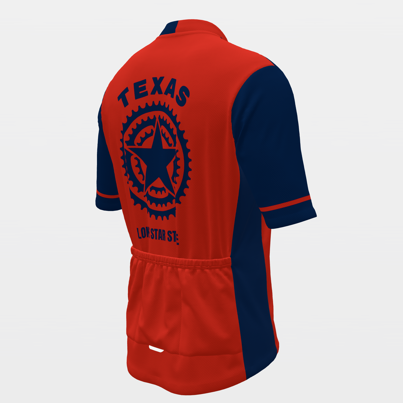 TEXAS · Japanese keirin block — retro state jersey – Back Right view