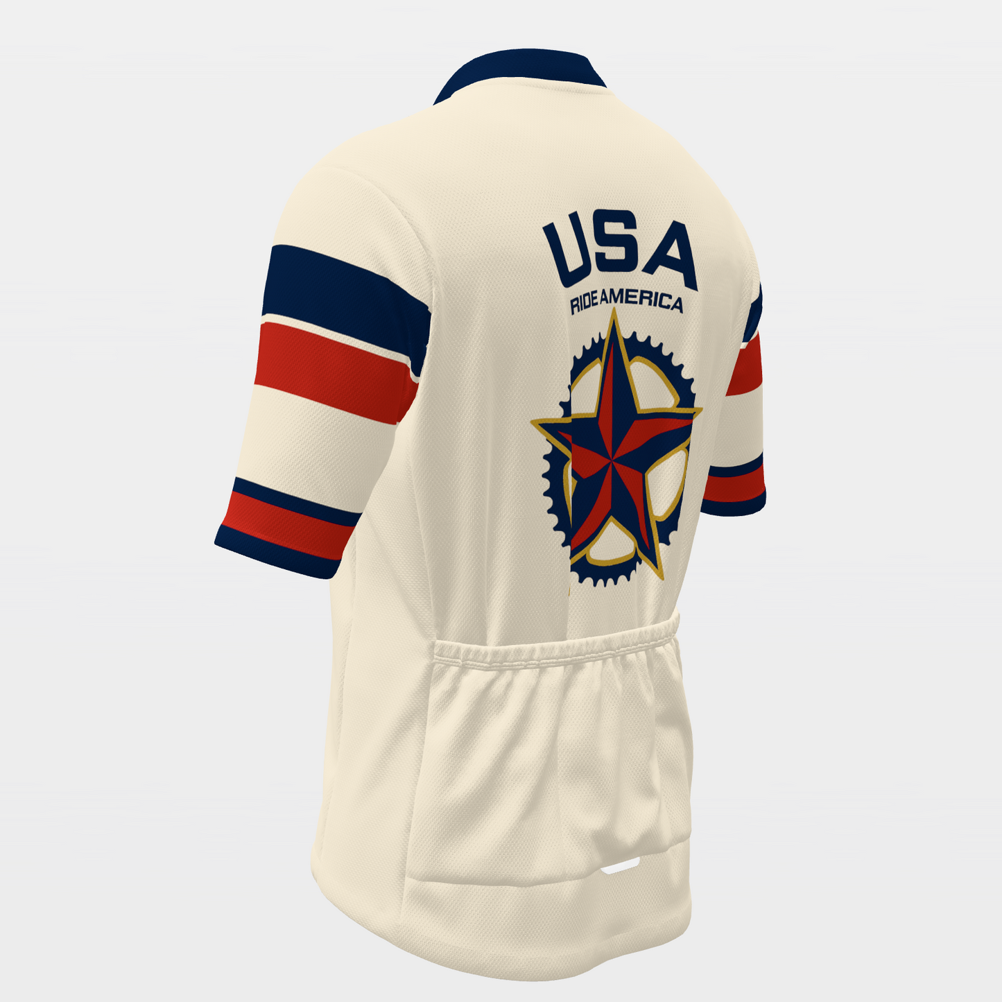 USA Americana — 70s Brooklyn-chevron retro jersey – Back Left view