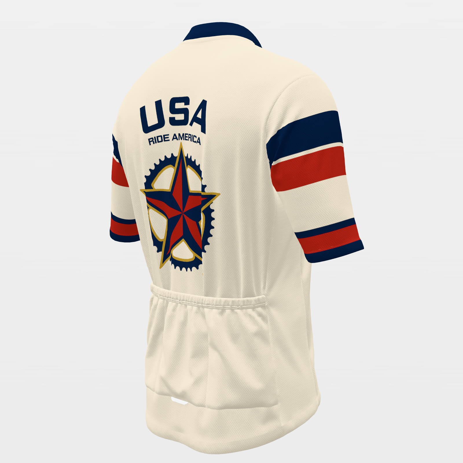 USA Americana — 70s Brooklyn-chevron retro jersey – Back Right view