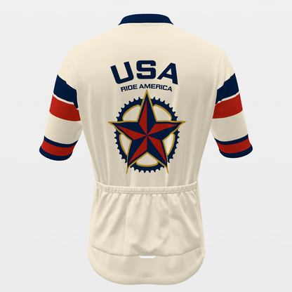 USA Americana — 70s Brooklyn-chevron retro jersey – Back view