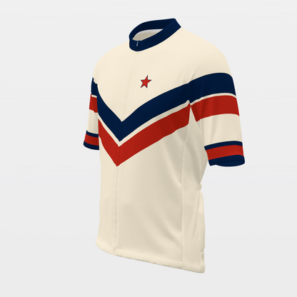 USA Americana — 70s Brooklyn-chevron retro jersey – Front Left view