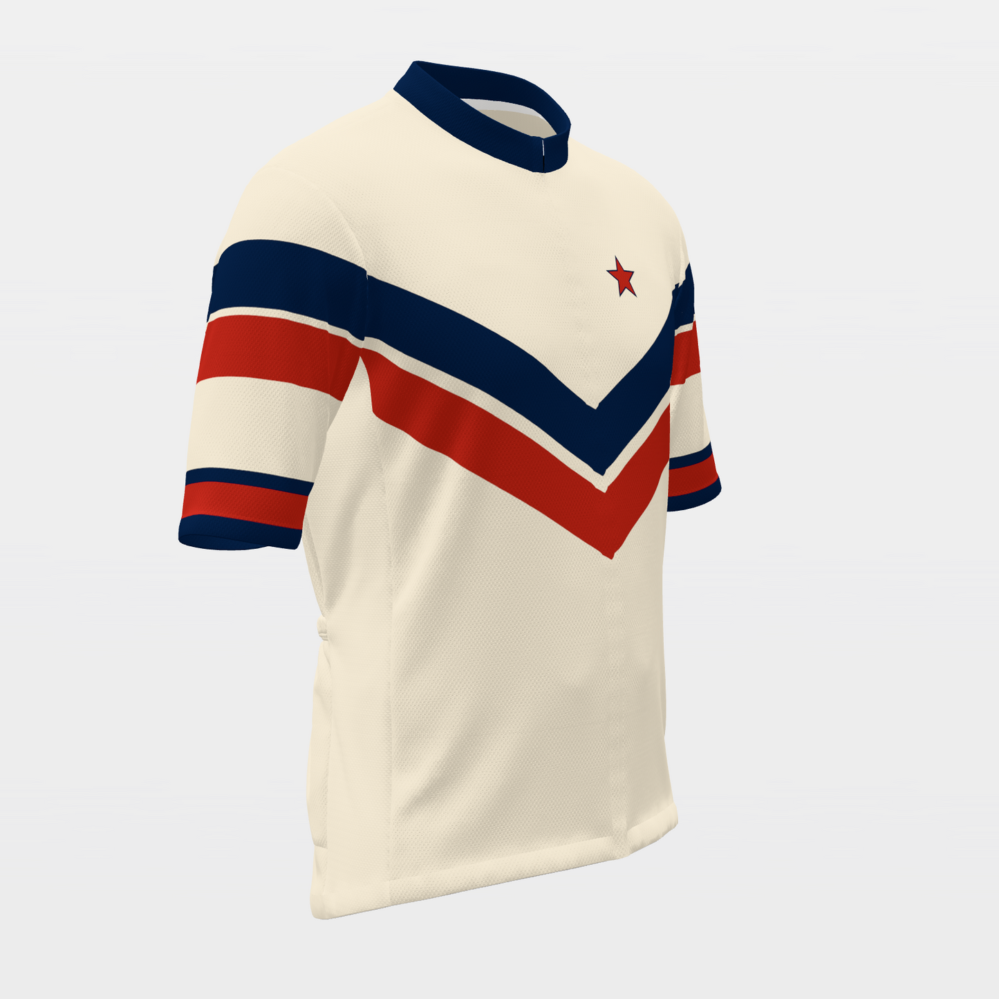 USA Americana — 70s Brooklyn-chevron retro jersey – Front Right view