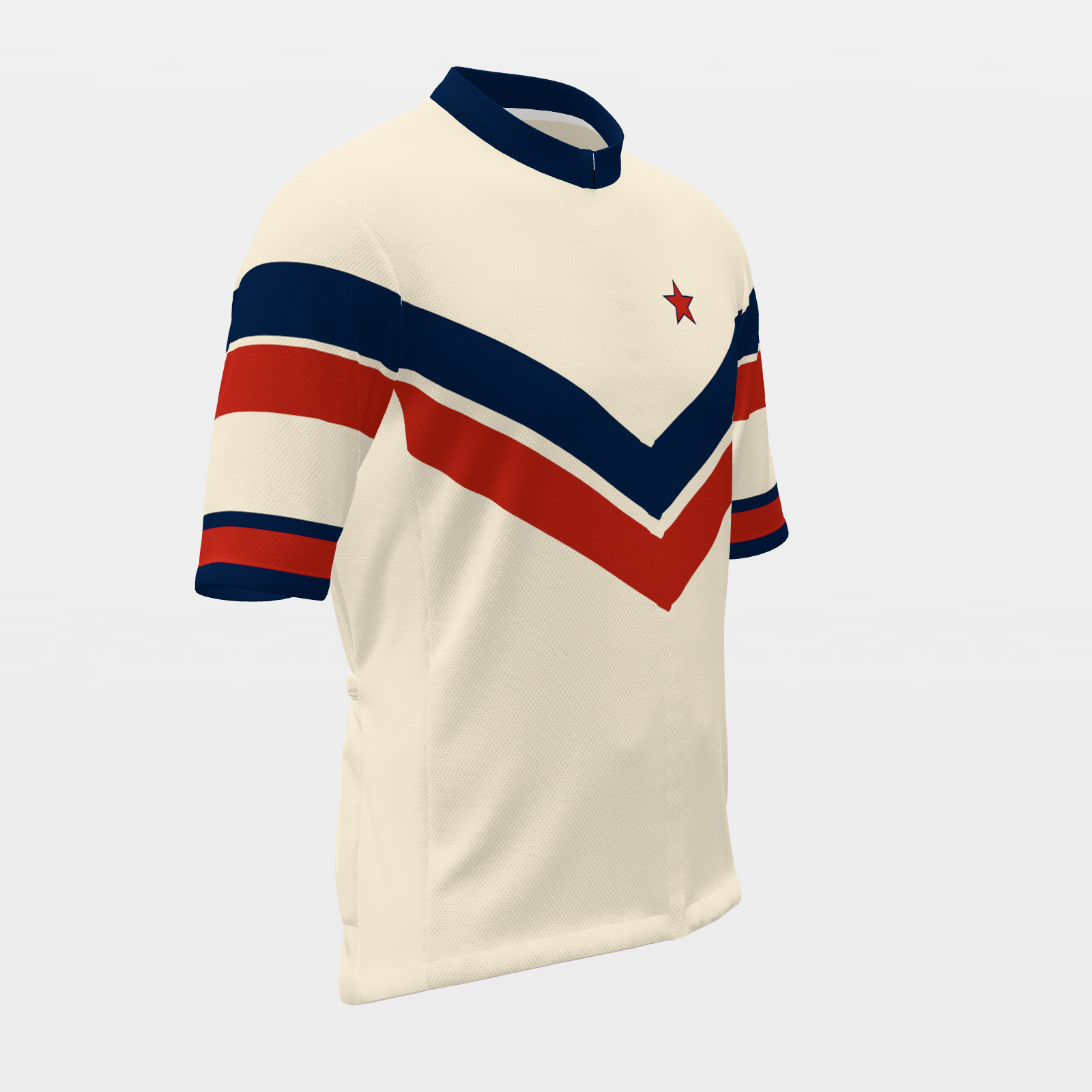 USA Americana — 70s Brooklyn-chevron retro jersey – Front Right view