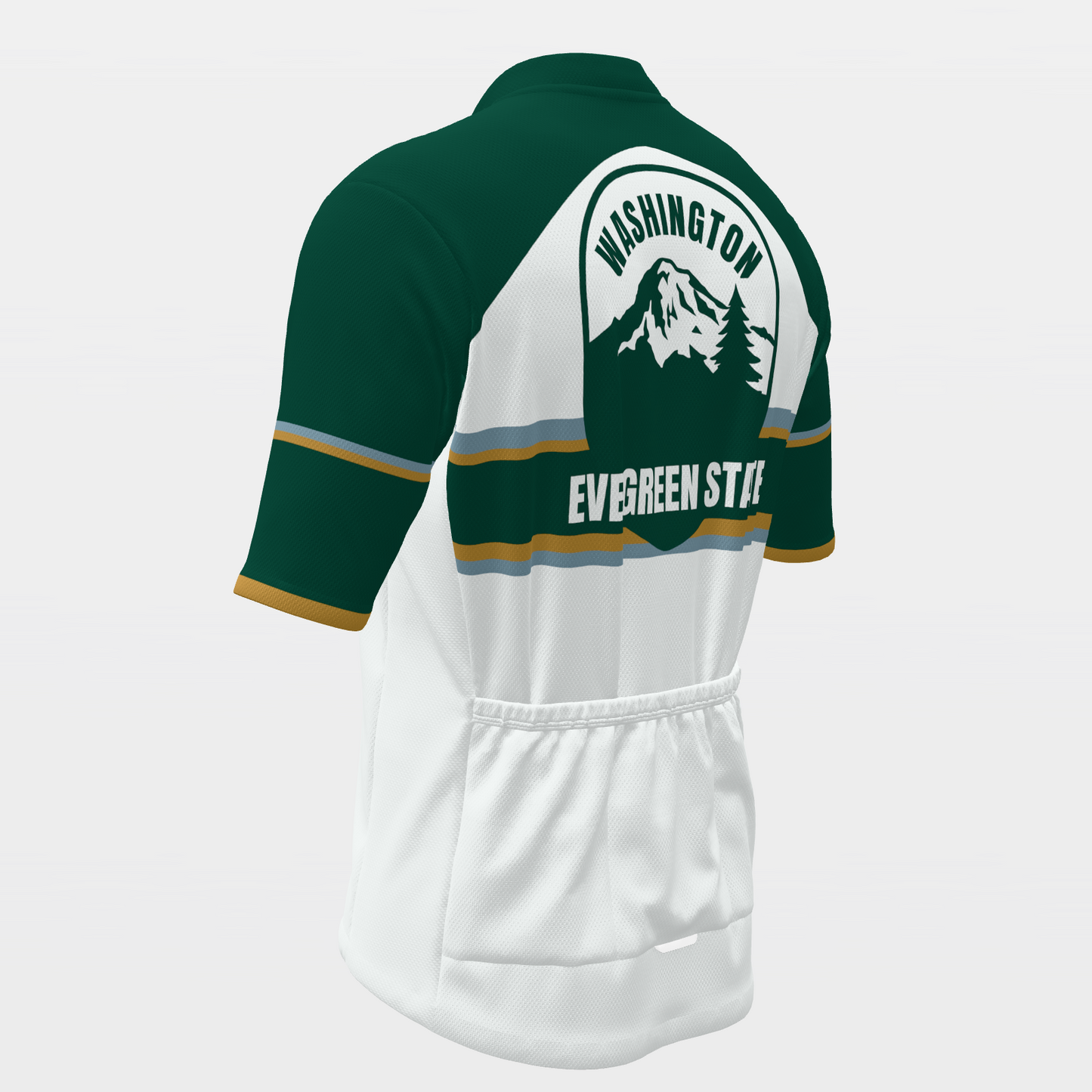 Washington Evergreen Heritage Badge Cycling Jersey – Back Left view