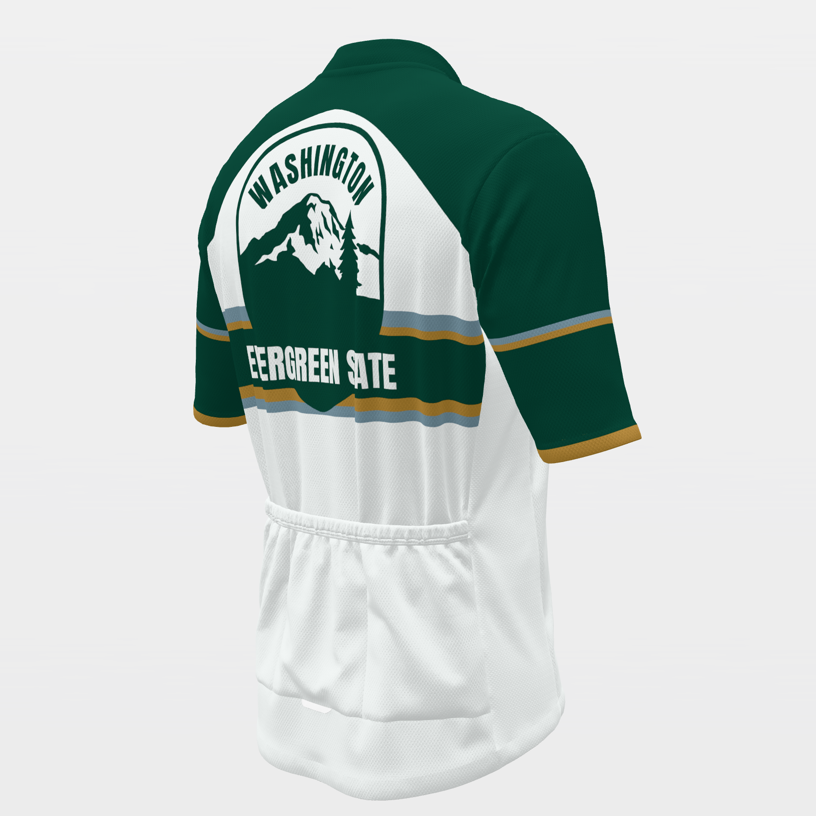 Washington Evergreen Heritage Badge Cycling Jersey – Back Right view