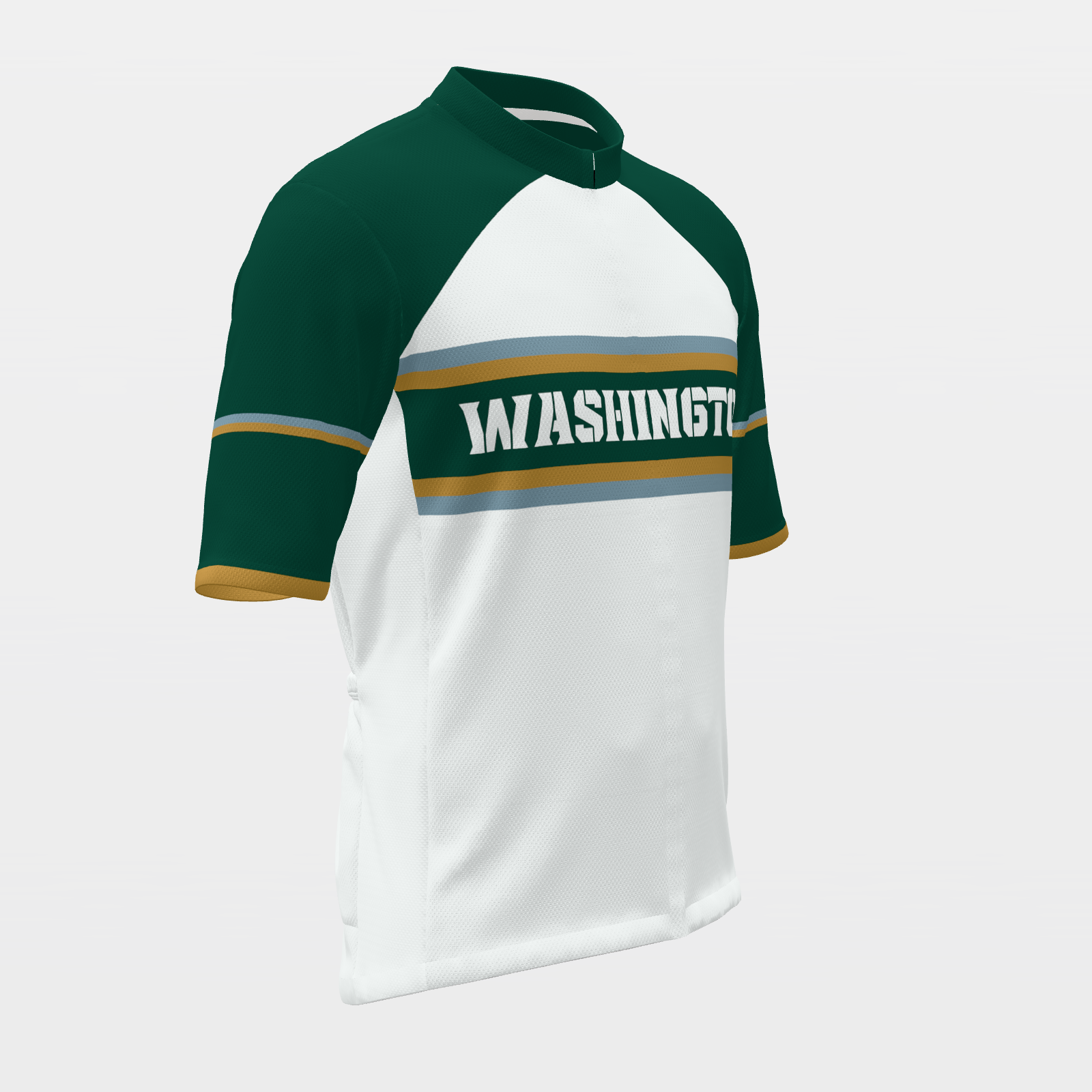 Washington Evergreen Heritage Badge Cycling Jersey – Front Right view