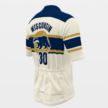 Wisconsin Badger Heritage Badge Cycling Jersey – Back Right view