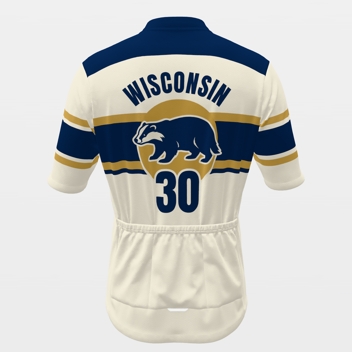Wisconsin Badger Heritage Badge Cycling Jersey – Back view