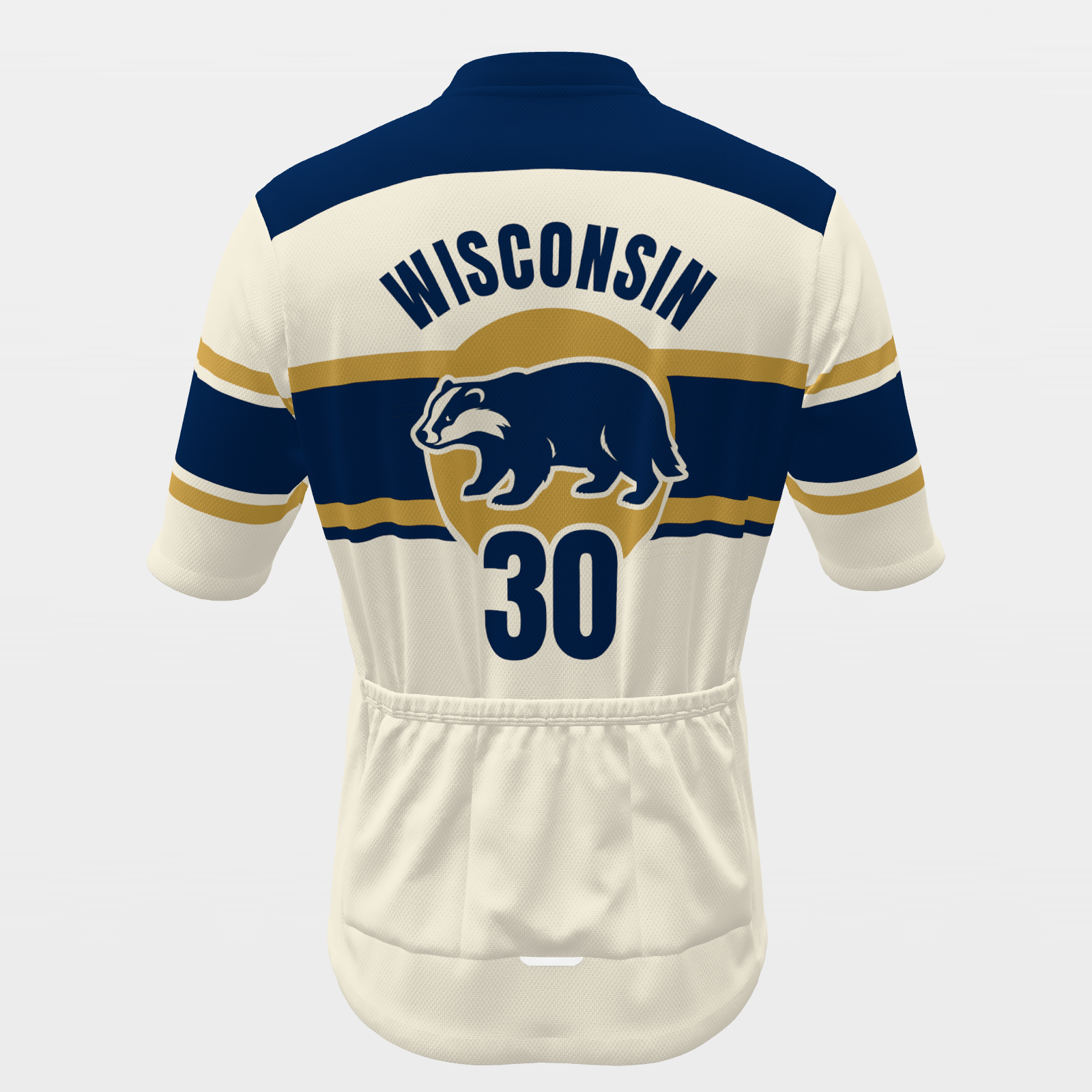 Wisconsin Badger Heritage Badge Cycling Jersey – Back view