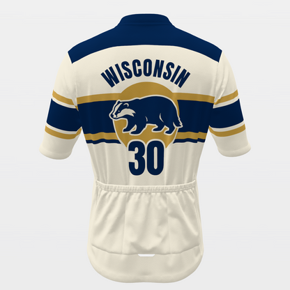 Wisconsin Badger Heritage Badge Cycling Jersey – Back view