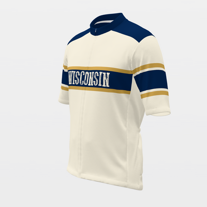 Wisconsin Badger Heritage Badge Cycling Jersey – Front Left view