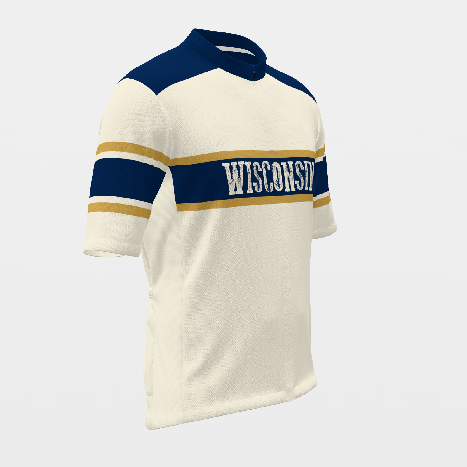 Wisconsin Badger Heritage Badge Cycling Jersey – Front Right view