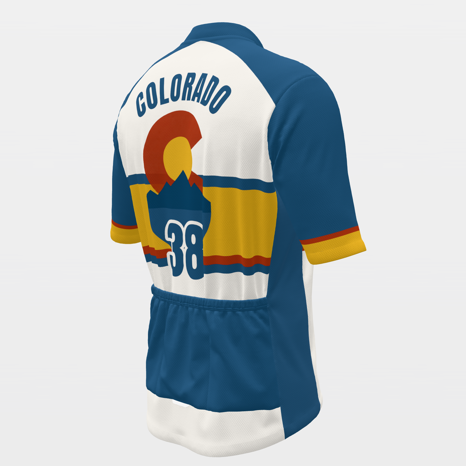 Colorado State Race Kit — sponsor-band Cycling Jersey – Back Right view
