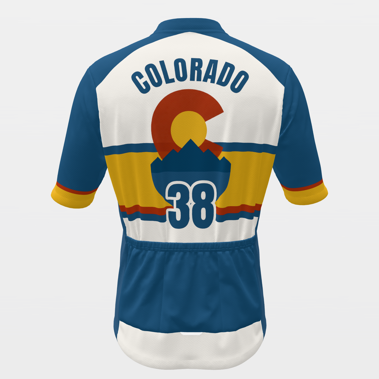 Colorado State Race Kit — sponsor-band Cycling Jersey – Back view