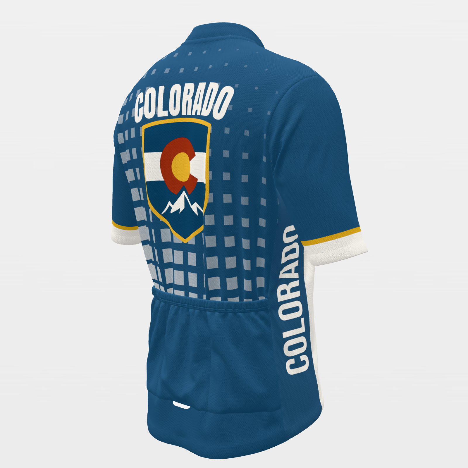 Colorado State Race Kit — modern speed-fade Cycling Jersey – Back Right view