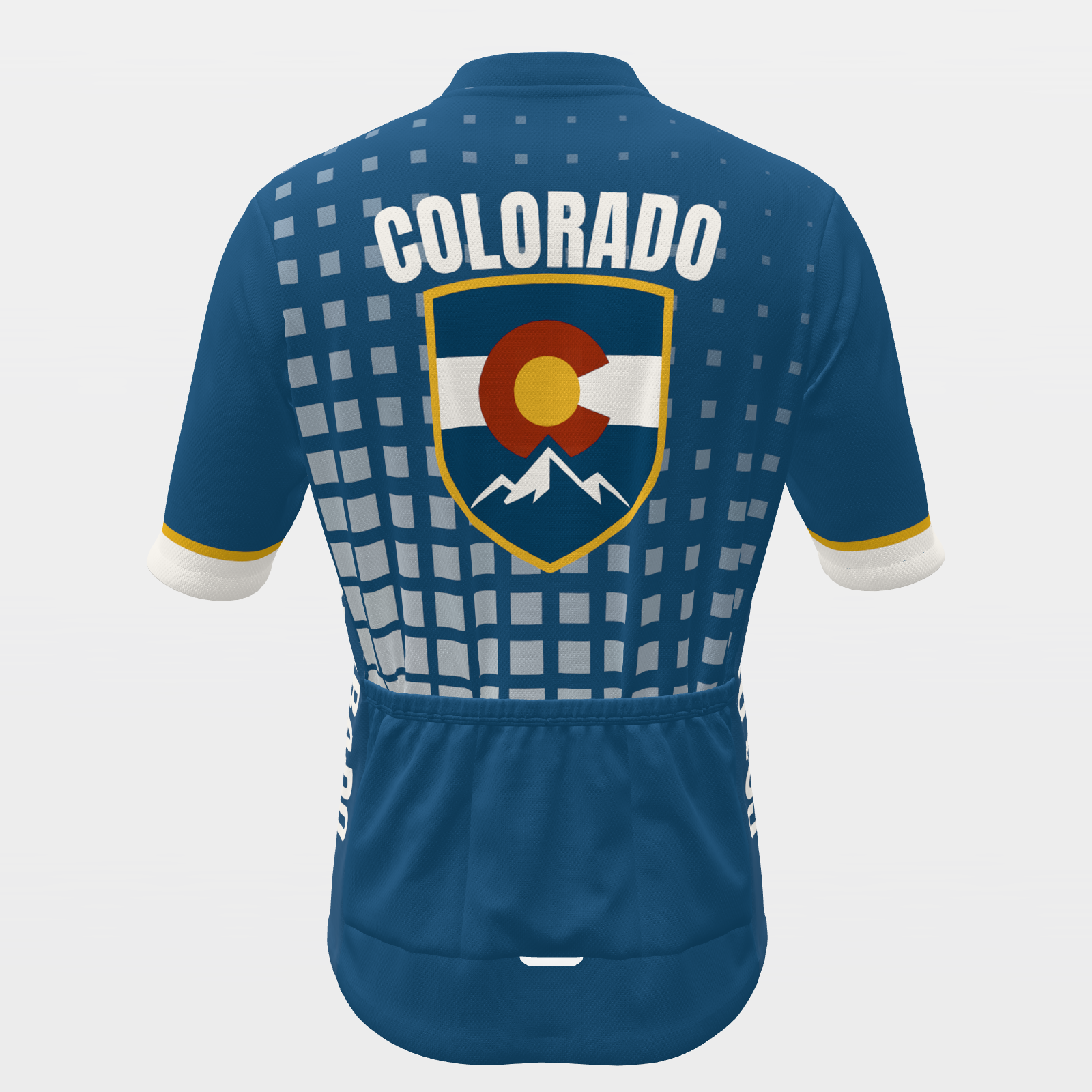Colorado State Race Kit — modern speed-fade Cycling Jersey – Back view