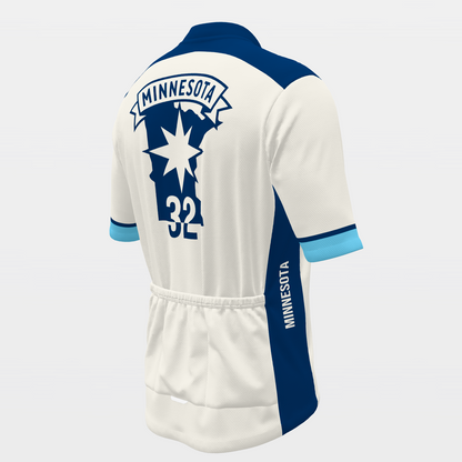Minnesota State Race Kit — stacked-band Cycling Jersey – Back Right view
