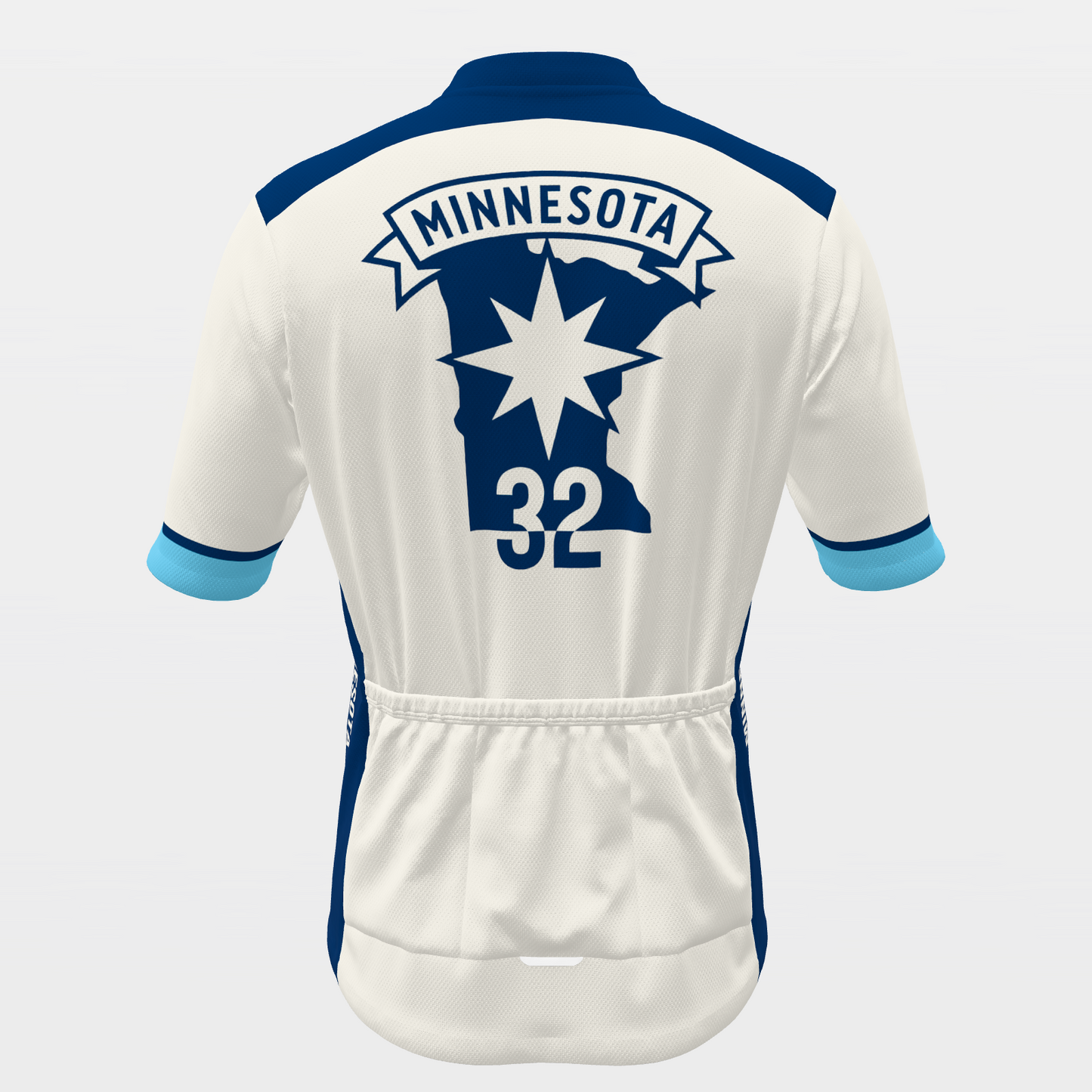 Minnesota State Race Kit — stacked-band Cycling Jersey – Back view