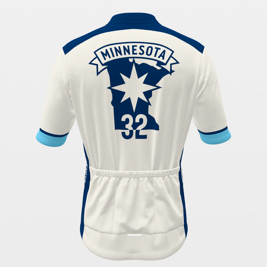 Minnesota State Race Kit — stacked-band Cycling Jersey – Back view
