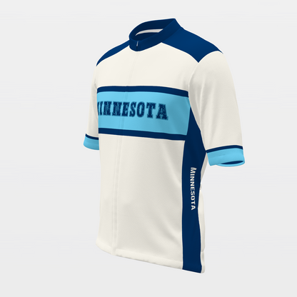Minnesota State Race Kit — stacked-band Cycling Jersey – Front Left view
